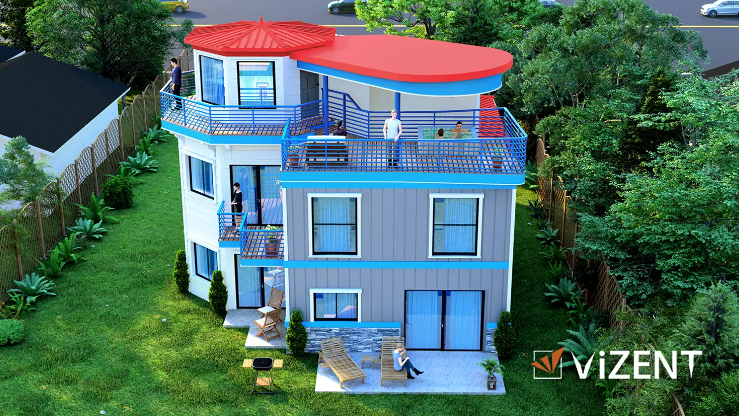 Exterior Design 3D Rendering